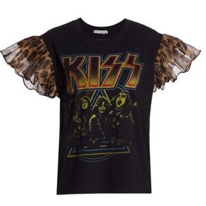 Alice + Olivia RARE MILLER RUFFLE-SHOULDER BOYFRIEND TANK-TOP IN SCHWARZ XS-S